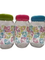 132073 Банка скло з пластм. кришкою з малюнком Лінеа 1000мл Renga