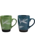 KW 143 Кружка фарф. 340мл Тех.упаковка Квіти MIX (4шт/уп) Interos