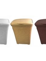 Корзина для білизни 50л біла Ротанг Консенсус