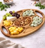 Менажниця-піднос дубова з ручками овал 44х30х2см - Зображення 2