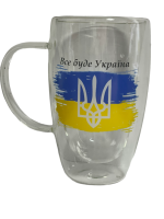 РОЗПРОДАЖ 2294 Кружка "Україна" подвійне дно 250мл Interos