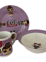 Набір дитячий "Мультик" фарфор 3в1"Ляльки Лоли" Interos