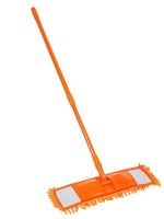 61105 Швабра телескоп., пластик, мікрофібра/лапша помаранчева Польща