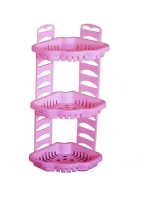 Полиця кутова у ванну Тюльпан ЕФ- Пласт розова