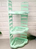 Полиця кутова у ванну Тюльпан ЕФ- Пласт салатова