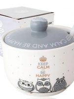 2242-18 Цукорниця з ложкою 450мл "Совушки" (d-11см, h-7,5см) ST