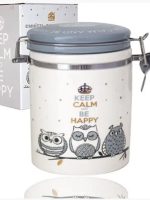 629-18 Ємність для сипучих продуктів 0,7л "Совушки" (d-9,5см, h-11) ST