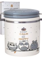 630-18 Ємність для сипучих продуктів 0,5л "Совушки" (h-10см, d-9,5см) ST