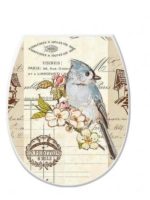 372 Сидіння на унітаз з декором Птах