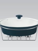 MR-11361-74 Марміт керам. на підставці(32,5см) 1,5л овал. чорний Maestro