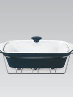 MR-11561-73 Марміт керам. на підставці(38,75см)2,8л  прямокут. чорний Maestro