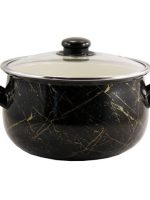 700 Каструля глибока 4,0л.d.20 Чорний мармур Interos