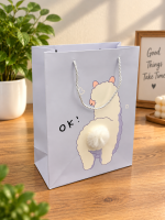 Пакет подарунковий паперовий L Лама оk 25*33*12см R95025-L