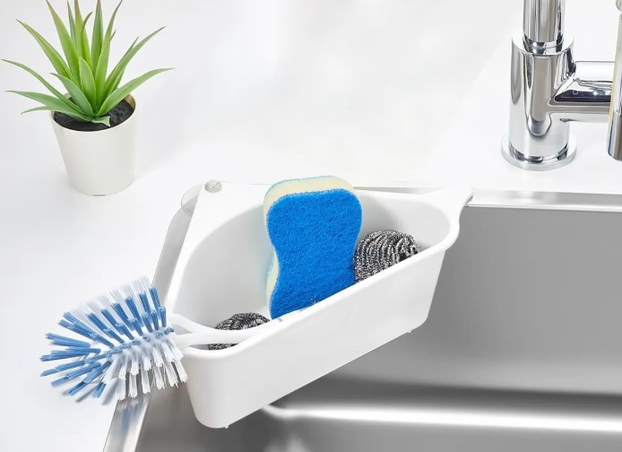 орг1 GP-139 Органайзер для умивальника кутовий з отворами 26*14*10см - Зображення 1