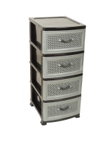 Комод 4-х ярусний сірий ЕФ-ПЛАСТ