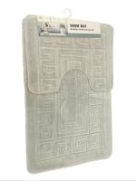 VZ2037 Коврик у ванну 2в1 50*80+50*40см світло-сірий Vezer