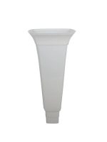 528-1 Корпус вази для квітів 39 см білий перламутр+ 527-2 Стопа для вази біл перламутр #