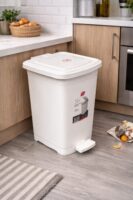 U342 Відро для сміття прямокутне з педаллю 25л мікс Slim