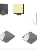 42098 Крючок метал. квадр. 4шт на липучці Польща