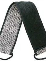 020 Мочалка Банна натуральна з сіткою чорна