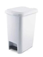 1052 Відро для сміття 15л з педаллю білийUKSAN #