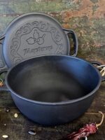 Т403СР Каструля чавунна лита 5л з кришкою-сковородою  "S&T"