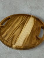 Менажниця дубова для піцци з ручками 30см