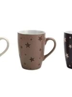 KW 146 Кружка фарф. 340мл Тех.упаковка 6шт/уп Зірки MIX Interos