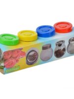 9552 Набір банок для спецій скло (4шт)