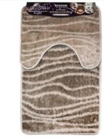 Коврик 2в1 у ванну ECONOM 50х80+50х40см малий бежевий хвиля