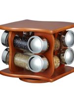 3822 Набір спецій на дерев. підставці 8шт 18*15*17см Stenson