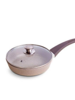 АА 50263 Сковорода 26см з антиприг.  покрит. і скл. кришкою світло-сірий граніт ТАЛКо