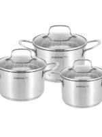 CS-4651-SS Набір каструль 3предм.(2л;2.8л;3.8л) Elegance Holmer #