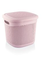 166 Кошик з кришкою 15л (сірий,білий) UKSAN