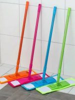 VZ2206 Швабра з телескопічною металевою кольоровою ручкою та запаскою мікрофібра Vezer