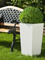 573 Горщик для квітів Фінезія 250*250 ротанг-білий з вкладом #