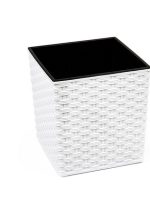 595 Горщик для квітів Юка 250*250 ротанг-білий з вкладом #