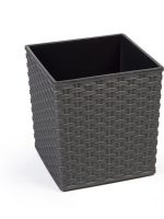 595 Горщик для квітів Юка 250*250 ротанг-графіт з вкладом #