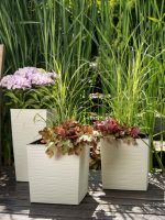 599 Горщик для квітів Юка 250*250 долото-кремовий з вкладом #