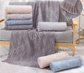 9542 Рушник вафельний баня 70х140см 8шт/уп