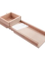 Шинковка дерево 3 ножі мала дубова 19*63см з лотком