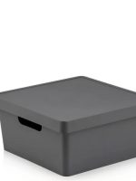 EP-415 Кошик квадратний з кришкою 10л сірий