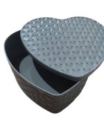 650 Кошик для дрібничок Серце 22*22*8,5см сірий