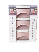 VC-706AP Комод міні 3-х ярусний пудра