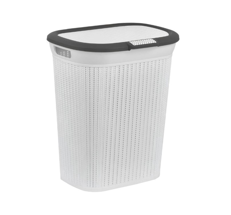 кош1 160 Корзина для білизни 45л ( 42х31х48см) біла IRAK - Зображення 1