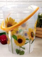SK-150 Відро 12л прозоре з малюнком Соняшник (31,5х29,5см)  Irak Plastik