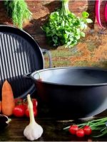 V15СРGr Казан узбецький WOK 15л з кришкою-сковородою гриль "S&T"