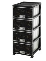 298 Комод з малюнком (Чорний мармур) ELIF