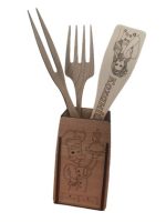 Набір кухонний дерево 4в1(підставка, лопатка, 2 виделки)