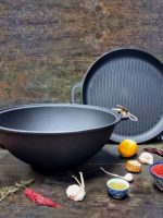 V12CPGrWok Казан узбецький WOK 12л з кришкою-сковородою гриль